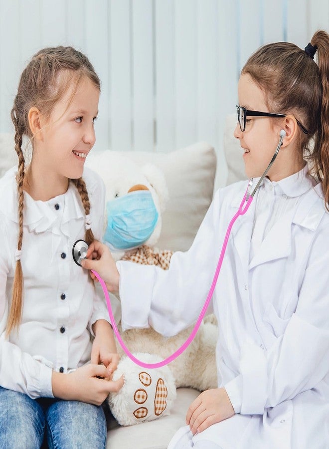 ERDOGLY Kids Stethoscope, Real Working Nursing Stethoscope for Kids, Play Doctor Toy for Toddler, Boys Girls Doctor Nurse Cosplay Costume Accessories, Pink - Image 3